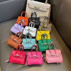 New Fashionable Mini Birkin Bag Pendant, Cute Earphone Lipstick Bag, Car Keychain Ornament, Women's Coin Purse