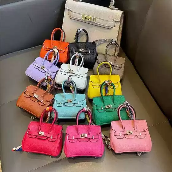 New Fashionable Mini Birkin Bag Pendant, Cute Earphone Lipstick Bag, Car Keychain Ornament, Women's Coin Purse