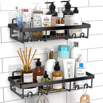 Cross-border Storage Rack Iron Bathroom Wall-mounted Storage Rack Punch-free Toiletry Toilet Soap Storage Rack