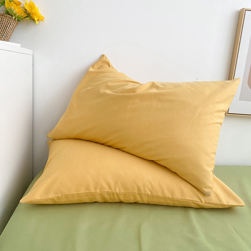 ins Pillowcase Solid Color Household Pillowcase Dormitory Homestay 48x 74cm Simple Bedding Wholesale and Retail