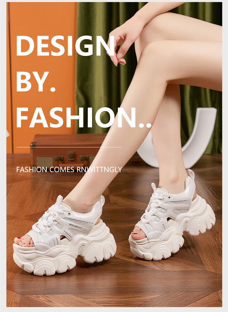 Dép sandal nữ xỏ ngón đế bệt mũi cá đơn giản — Bạc, Trắng chi tiết 10