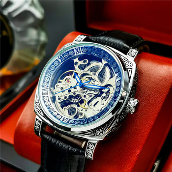 Square Watch Men's Double-Sided Hollow Tourbillon Mechanical Watch Luminous Automatic Men's Watch