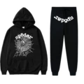 Suit black white mesh white sp