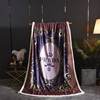 Printed lamb velvet blanket thick winter thickened taffeta sofa blanket office nap shawl small blanket