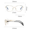 2025 new fashion metal women's optical glasses frame anti-blue trend ultra light glasses frame manufacturers wholesale