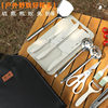 Spot wholesale outdoor camping kitchenware knife set stainless steel camping equipment outdoor storage bag combination set