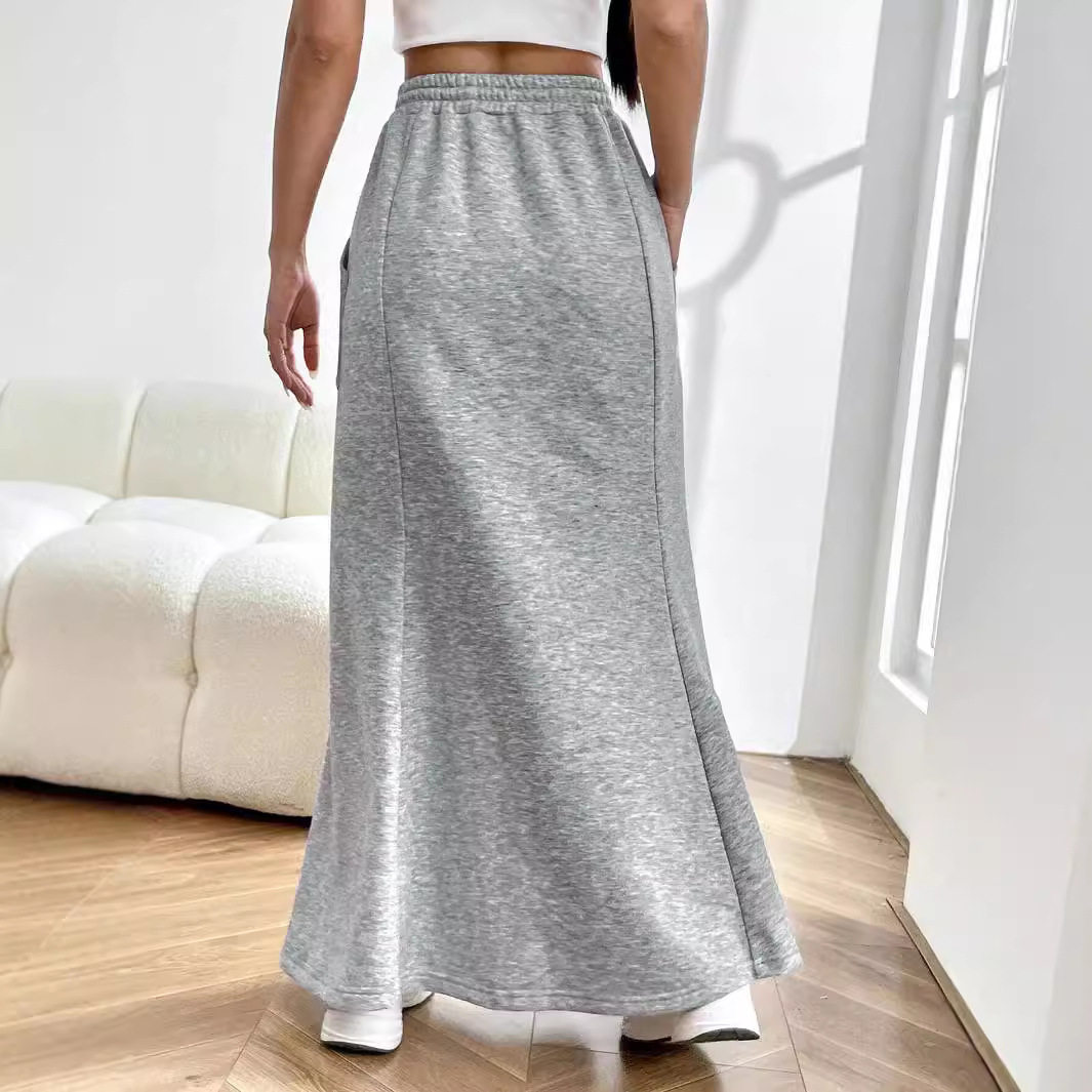 Casual A Line Midi Skirt Simple Design Versatile Style Spring Summer Wear Wholesale Available