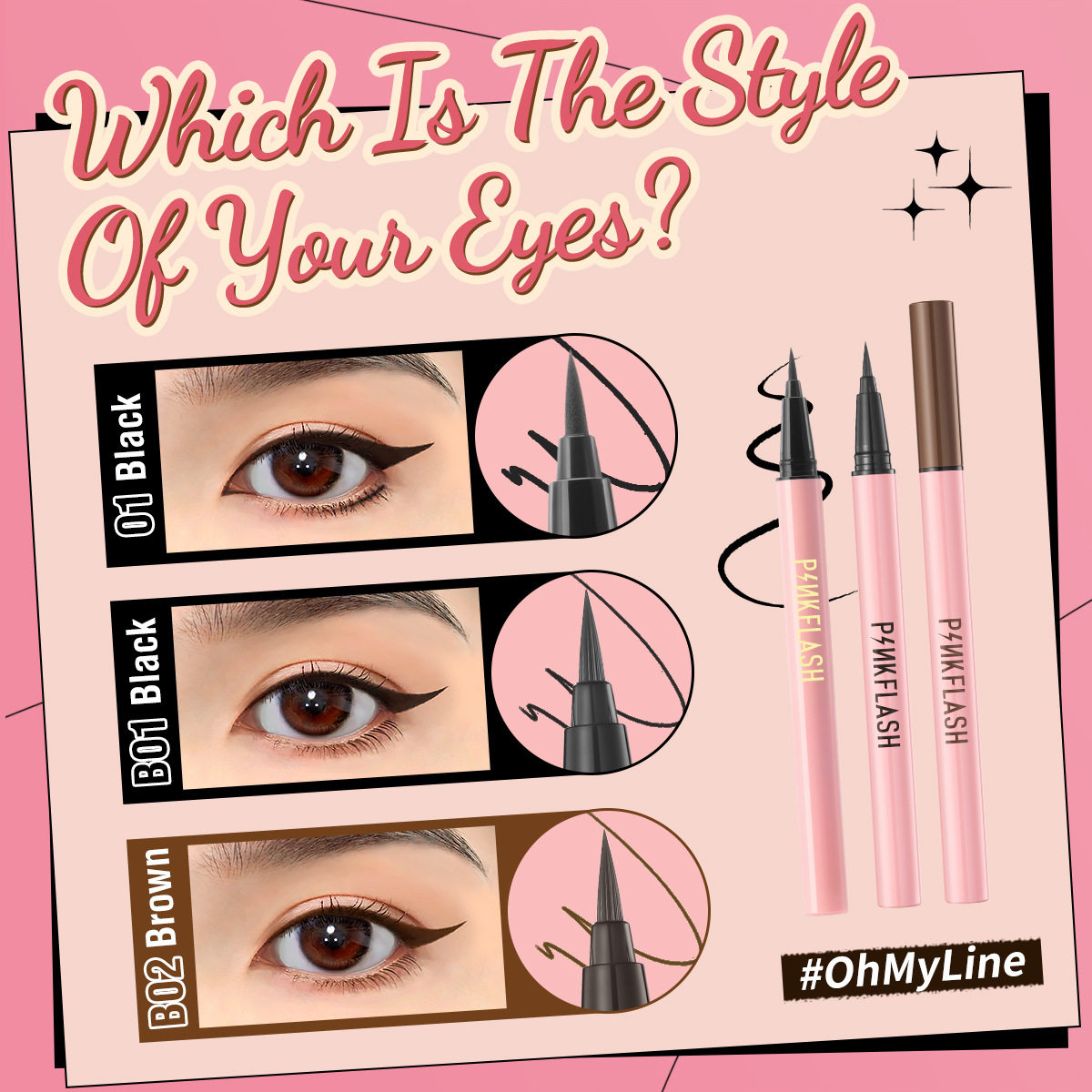 PINKFLASH Smooth No Makeup Eyeliner New E01 for Export Purchase and Distribution Only, Not for Personal Sale