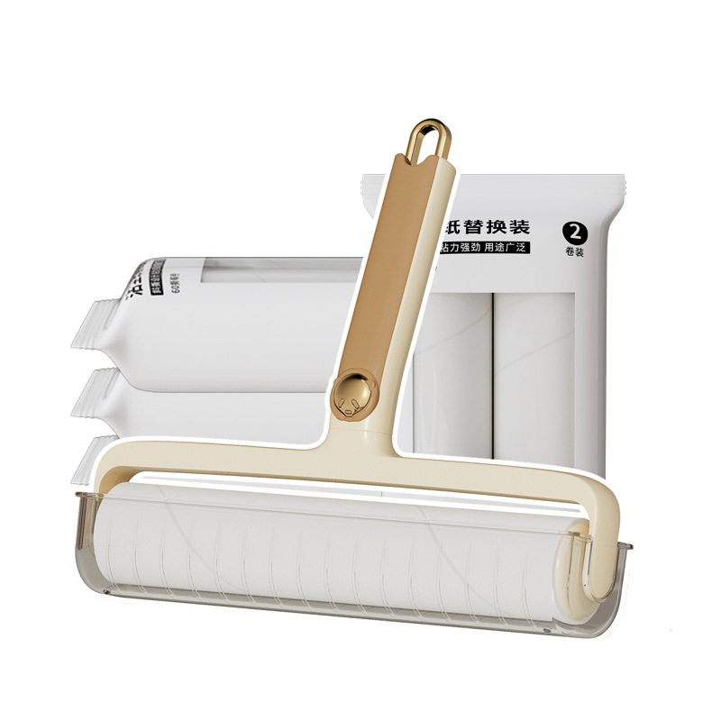 Home clothes sticky hair device hand tear sticky dust paper roller hair remover dust brush sticky hair roll pet hair sticky hair device