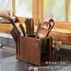 Wooden Kitchen Supplies Storage Rack Separated Kitchen Knife Draining Knife and Fork Spoon Chopsticks Holder Multifunctional Pot Cover Chopping Board Rack