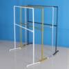 Thickened Water Pipe Clothes Hanger Clothing Display Rack Double-Layer Iron Floor Rack Retro Gantry Rack Clothing Store Display Rack