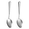 Buffet Special Sub-spoon Stainless Steel Colander Household Kitchen Long Handle Pointy Spoon Restaurant Public Vegetable Spoon for Fishing Gracilaria