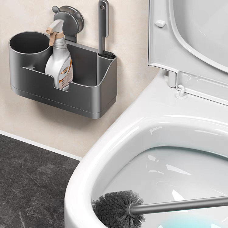 Household Toilet Cleaning Tool for Bathroom Without Dead Corners, Wall-Mounted Cream-Style Suction Cup Toilet Brush