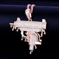 Rose gold+24inch*3mm twist chain