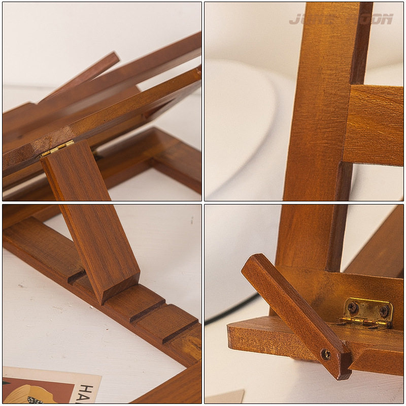 Reading Rack Wooden Multifunctional Folding Bookshelf for Adults Students Morning Reading Morning Reading Fixed Books Flip Bookshelf