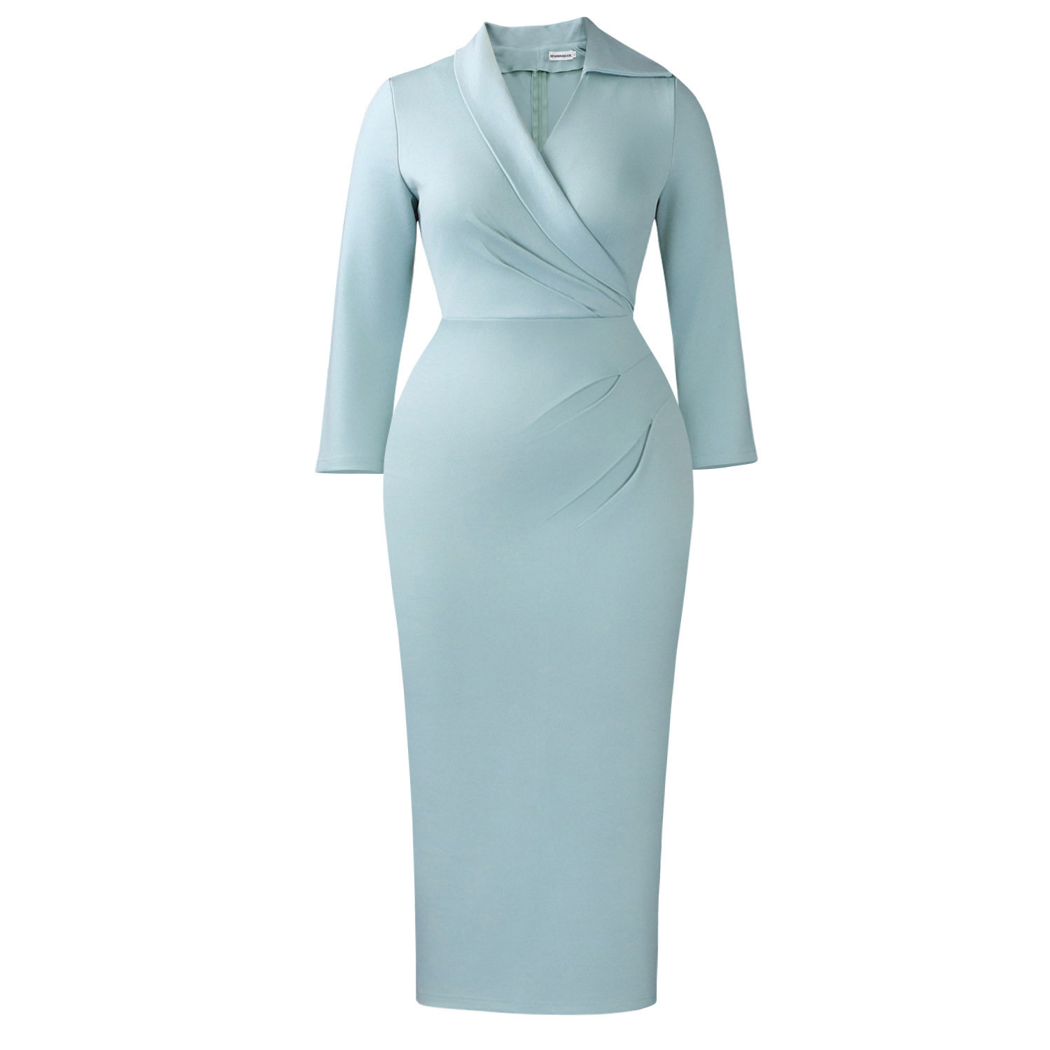 Plus Size Womens Fashion V Neck Solid Color Bodycon Pencil Dress Slim Fit Elegant Style for Parties Wholesale Available