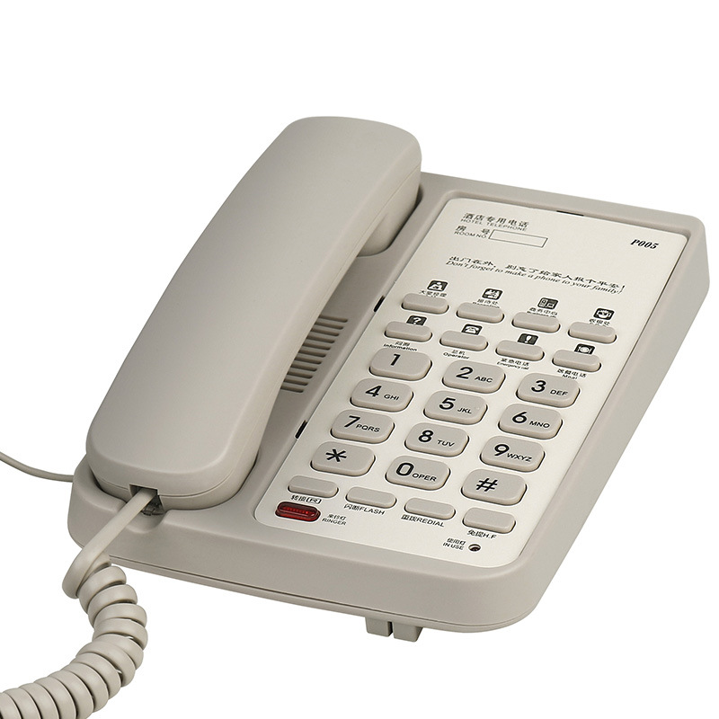 宝泰尔P005酒店宾馆客房电话机免提一键拨号固定座机免电池电话