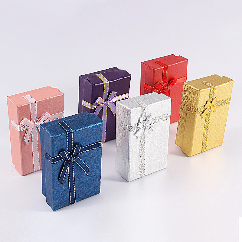 Pearlescent paper golden edge jewelry box lid jewelry packing box ring box Jewelry necklace pendant packing box gift box