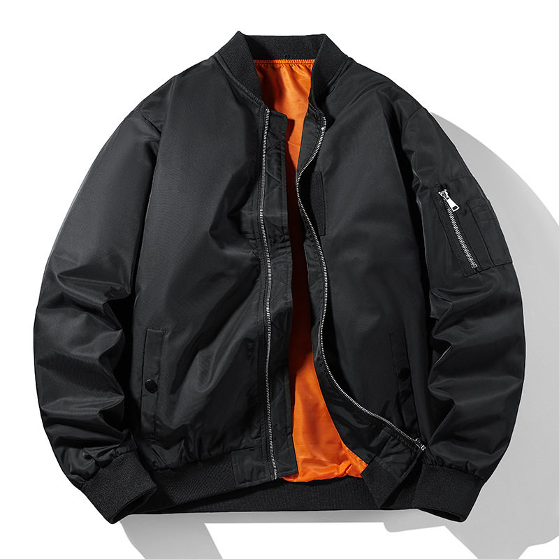 Áo Khoác Bomber Nam Dáng Rộng Có Mũ Trùm Đầu Màu Đen, Xanh Olive