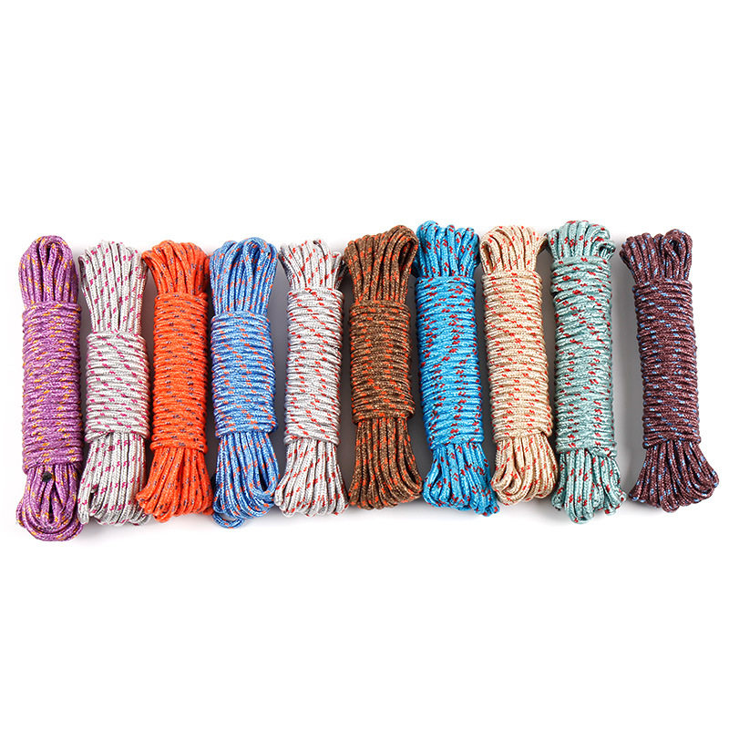 Factory Direct Sales Wholesale 10m Thickened Clothesline Nylon Anti-Slip Fishing Gear for Drying Clothes
