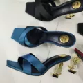 Navy blue silk 8cm