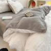 Girls' Milk Velvet Four-Piece Bed Seersucker Winter Thickeneded Velvet Quilt Cover Student Dormitory Bed Bed Sheets Three-Piece Set