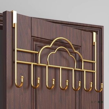 Hook Behind the Door, No Need to Punch Holes, Clothes Hanger on the Door, Clothes Hook, Bedroom Kitchen Door Storage Rack, Clothes Hook