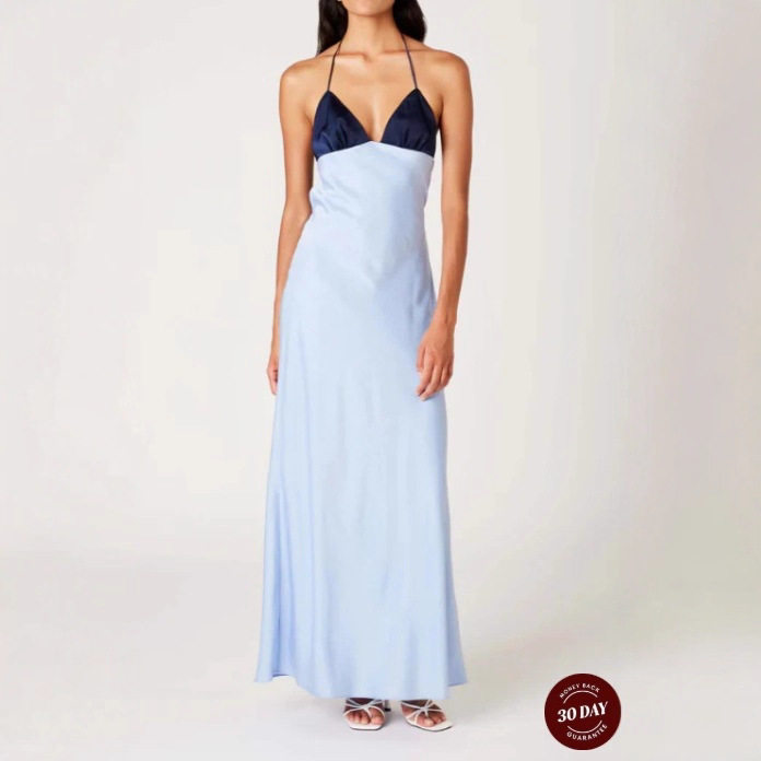 Summer Womens Color Block Spaghetti Strap Dress Sexy V Neck Open Back Casual Style Wholesale Available