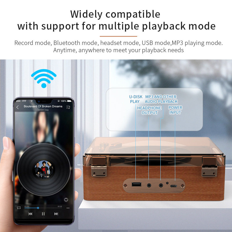 Cross-border new home portable CD player Bluetooth audio player birthday gift album CD retro CD player