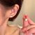Простые круглые серьги с опалом