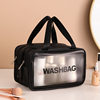 Dry and Wet Separate Cosmetic Bag Multifunctional Portable Travel Wash Bag Large Capacity Waterproof Skin Care Storage Bag New Style