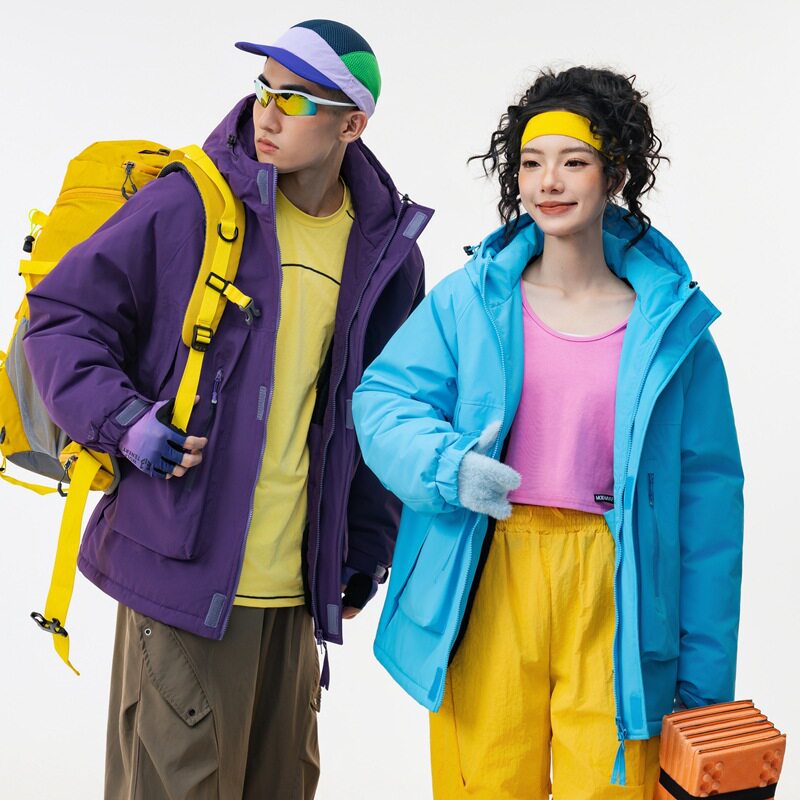 Winter Trendy Brand Men's and Women's Three-Proof Fabric Warm Workwear down Jacket Outdoor Fashion Duck down Jacket Coat for Men