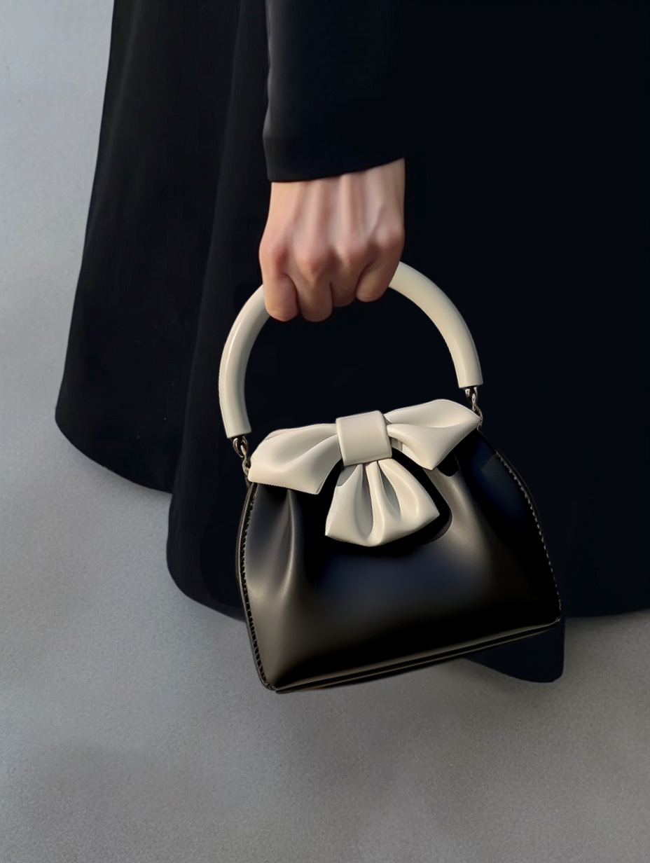 Textured Commuting Bag Women's New Spring and Summer Style Pleated Handbag Contrast Color Bow Bucket Bag 6 O1CN01CaQ4cr1kdrGMKo5Mj !!2217565054707 0 cib
