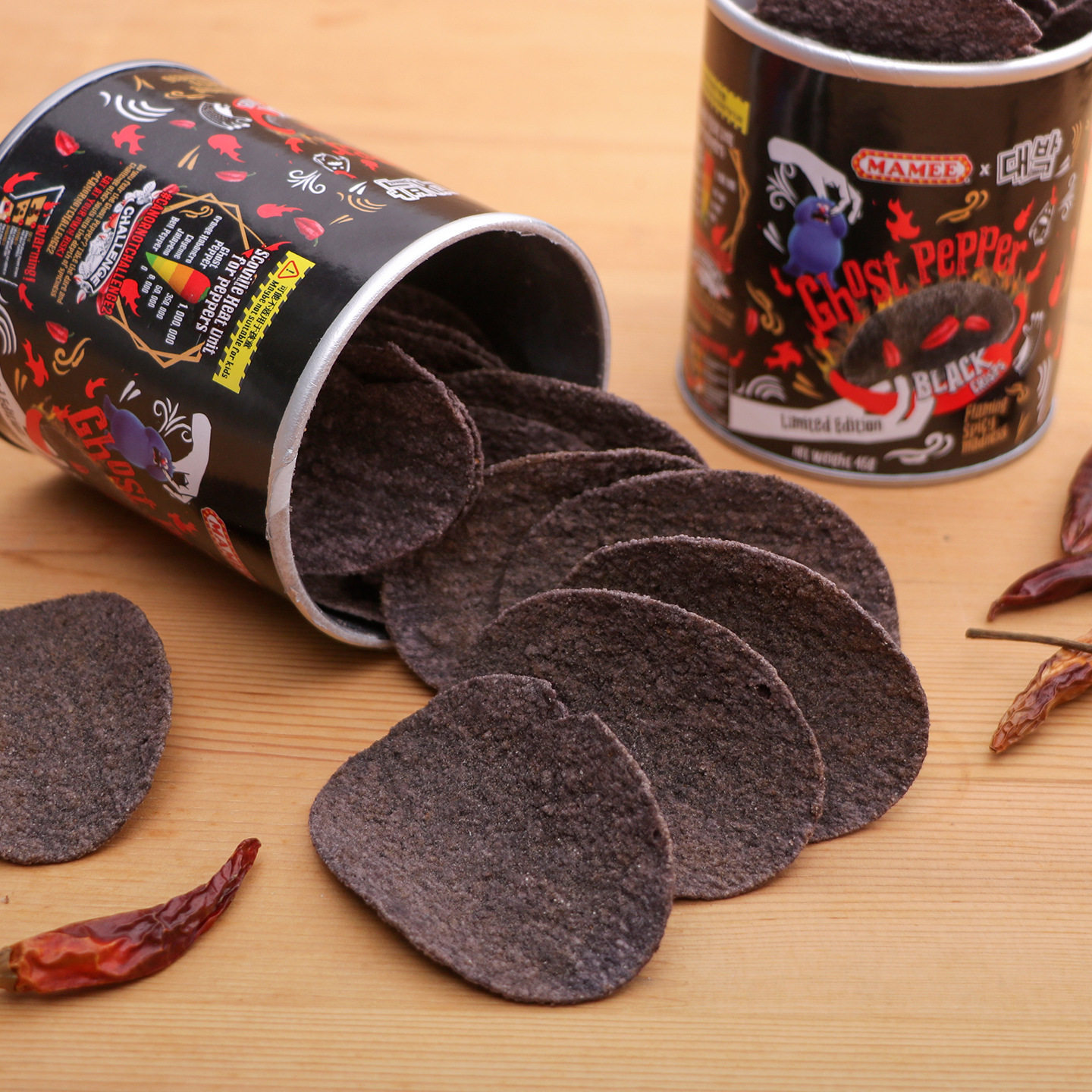 Malaysian Imported Mamee Ghost Pepper Potato Chips, Extremely Spicy Internet-Famous Puffed Snack, 45g Imported Spicy Potato Chips