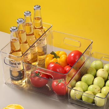 Fruit and Vegetable Storage Organizer Box, Household Snack Storage Box, Egg Box, Plastic Refrigerator Storage Box, Compartment Box for Storage