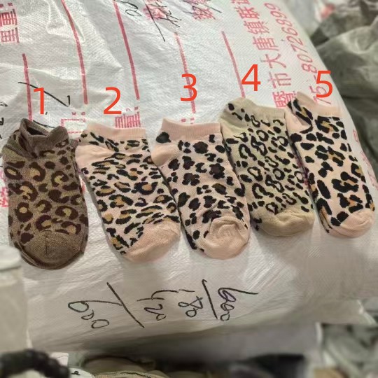 新款韩系复古豹纹短袜女夏季短筒袜女透气百搭休闲薄款浅口袜批发