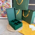Dog tooth four grid green
