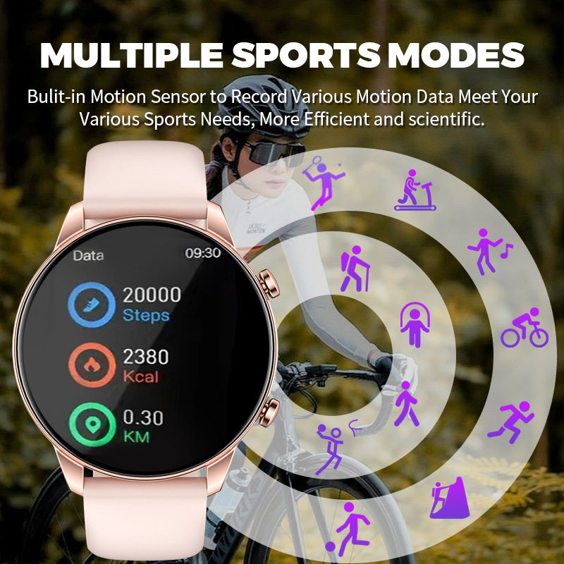 New Cross-Border Smart Watch Heart Rate Bluetooth Call Mobile Phone Assistant Music Photo Control Multi-Function Sports Bracelet