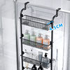 Door Food Storage Room Metal Storage Box Adjustable Cabinet Door Storage Rack Bathroom Door Storage Rack