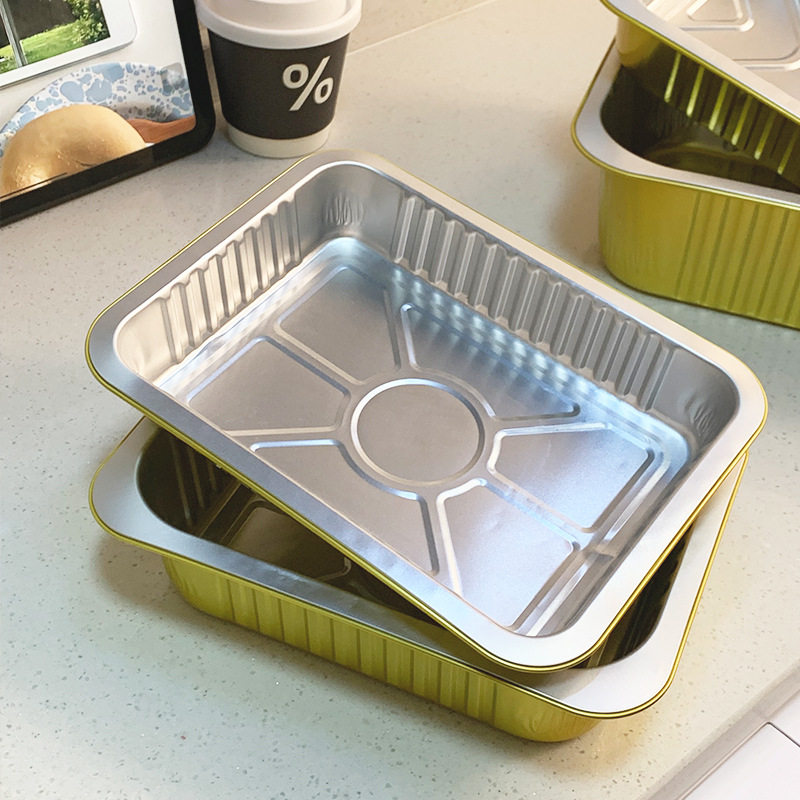 Round Tin Foil Box, Thickened Take-Out Lunch Box, Crayfish, Pickled Fish Basin, Disposable Sealable Packaging Box, Leak-Proof