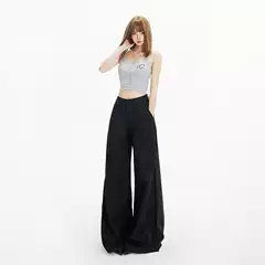 YC & American Retro High Waist Loose Wide Leg Pants All-match Dumped Micro Horn Suit Casual Pants Women's Spring and Summer
