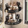 Wall-Mounted Suction Cup Triangle Rack for Home Use, No Drilling Required, Suitable for Bathroom, Toilet, and Kitchen Storage, Drainage Sink Rack Ff
