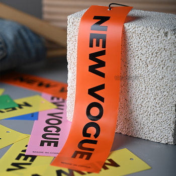 Fashionable color PVC tear-proof soft glue clothing clothes listing high-end clothing label logo design tag