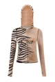 Apricot tiger print jacket