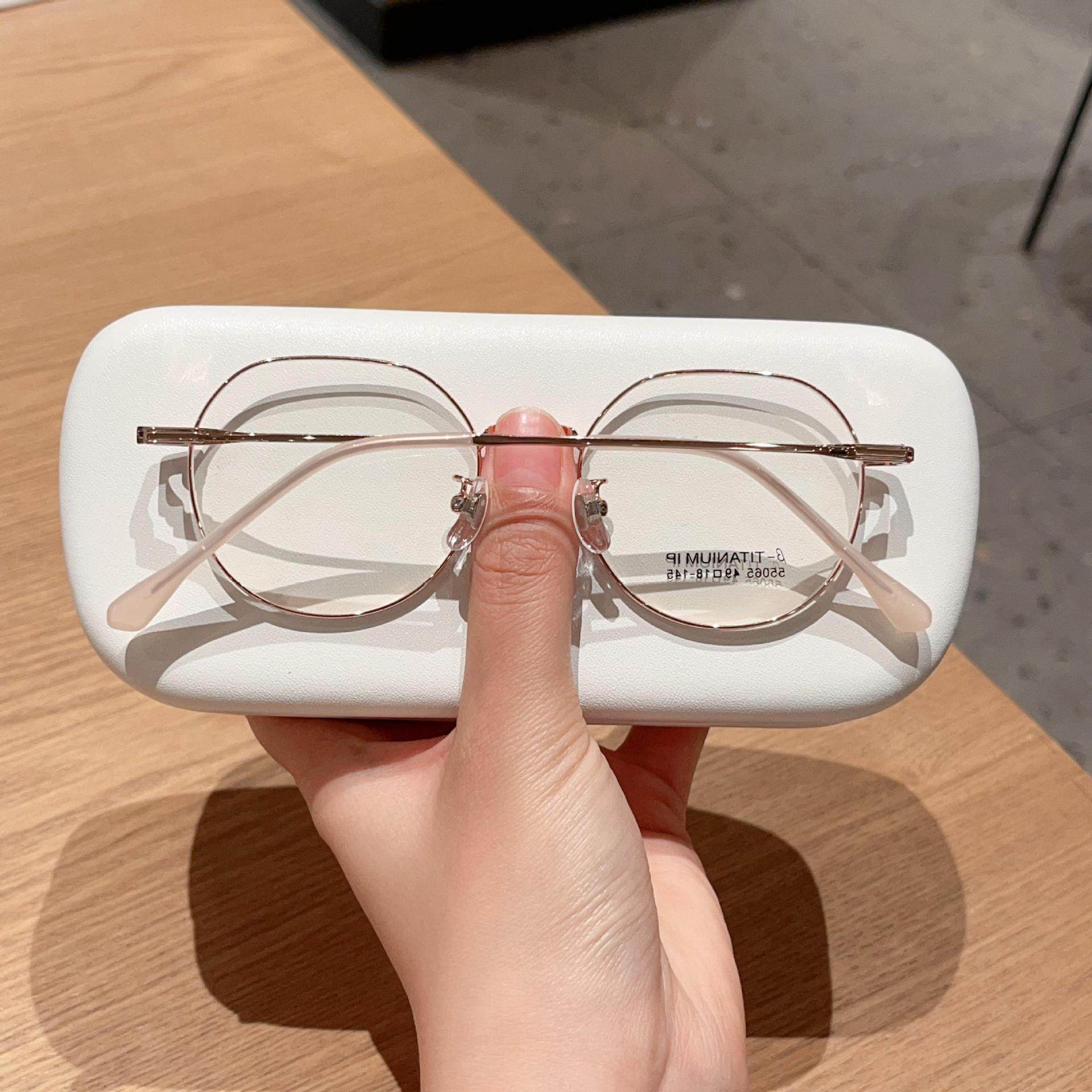 New net red non-magnetic metal retro small frame glasses frame wholesale Danyang glasses for men and women without makeup can be equipped with height number