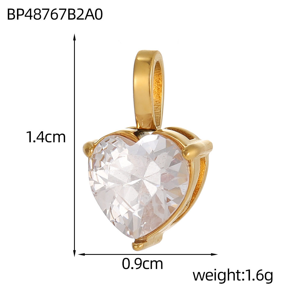 สั่งซื้อนำเข้า Cross-border ยุโรปและอเมริกาขายร้อนหรูหรา DIY Retro Love Geometric zircon สแตนเลสเครื่องประดับจี้อุปกรณ์เสริมขายส่ง จากจีน 1688 taobao alibaba tmall