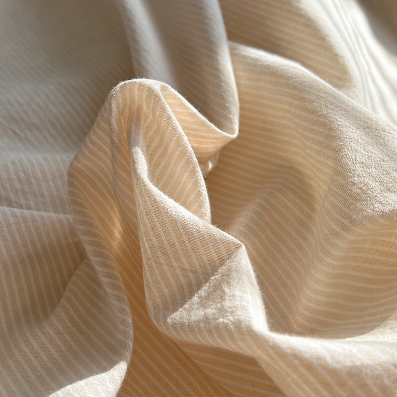 Yarn-dyed Wash Cotton Cotton Four-piece Set Japanese-style Solid Color Quilt Cover Nantong Bed Three-piece Set Pure Cotton Bed Sheet Quilt Cover 4