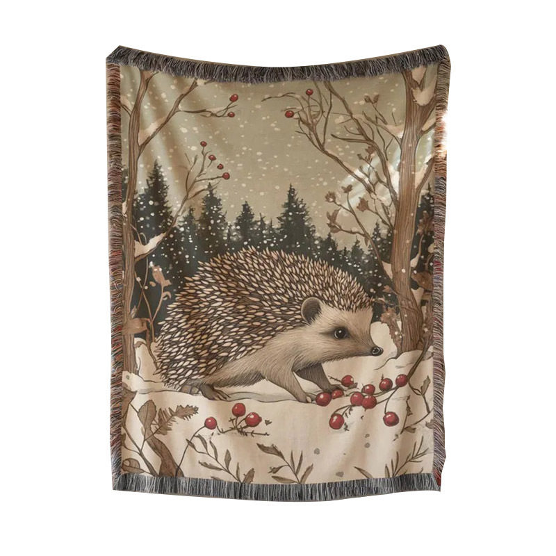Cross-Border Line Blanket Jacquard Decorative Tapestry Christmas Sofa Blanket Nap Blanket Blanket Gift Peripheral Customization