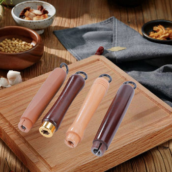 Manufacturer's Handmade Iron Pot Household Wok Handle Anti-Scalding Beech Solid Wood Handle Wooden Iron Pot Handle Universal Accessories