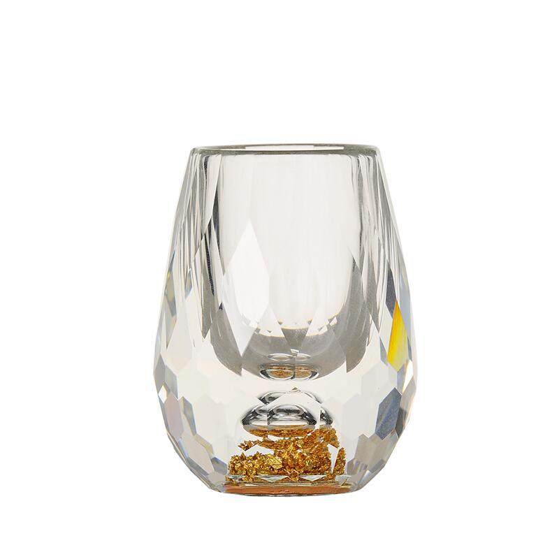 Light Luxury Gold Foil White Wine Glass Set Crystal Glass Wine Dispenser Home Set of Small Wine Glass Wine Set High-End